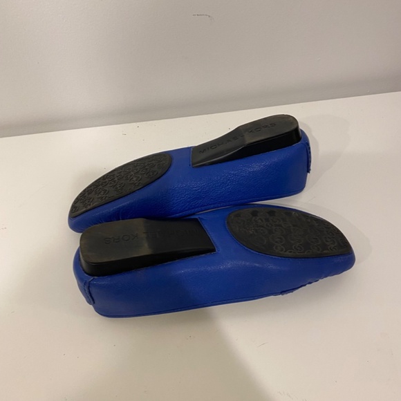 Michael Michael Kors Blue Leather Square Toe Loafer Flat Size 7 - Picture 6 of 6